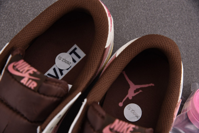 travis scott x air jordan 1 low og “dark pony/pink oxF0rd”  dz4137-206