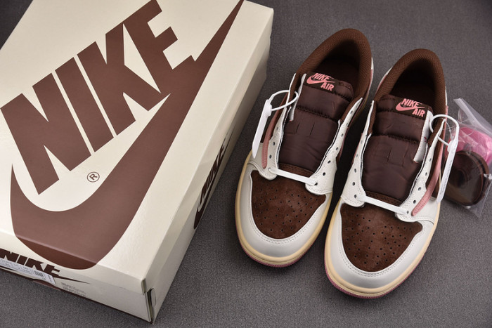 travis scott x air jordan 1 low og “dark pony/pink oxF0rd”  dz4137-206