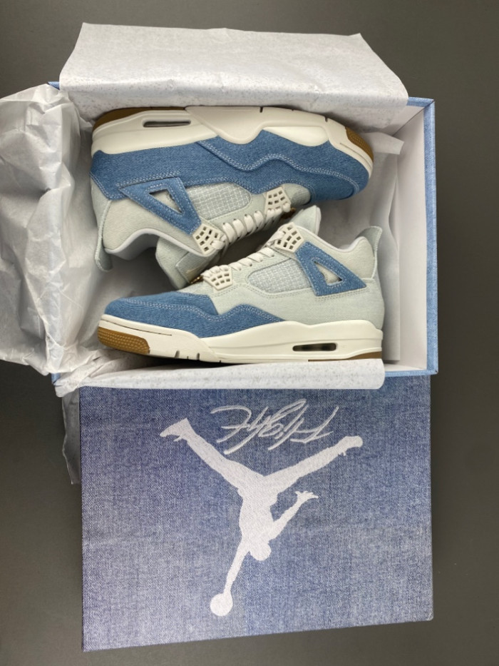 air jordan 4 retro tex De*1m worn blue (women