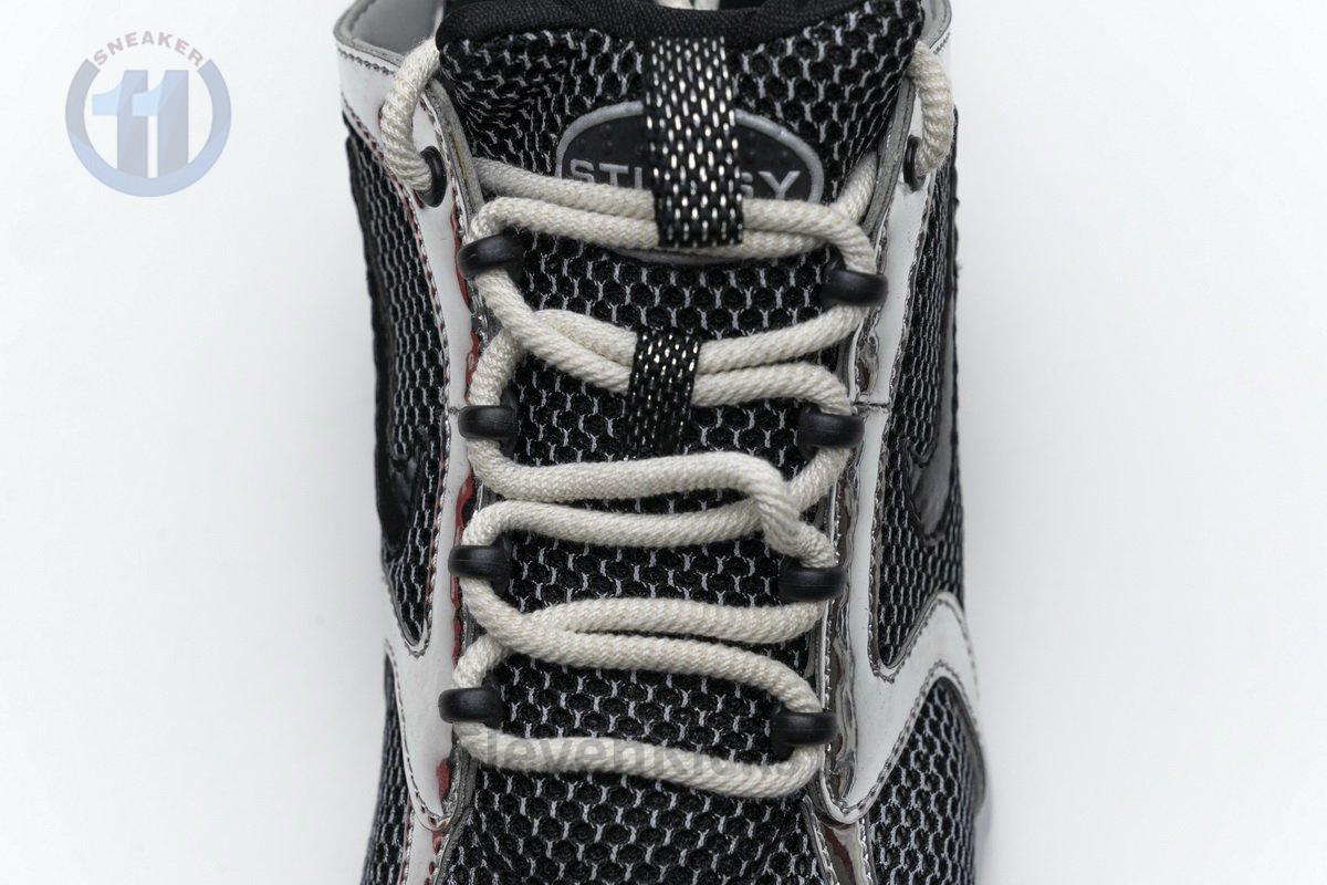 CU1854-001 Stussy x Nike Air Zoom Spiridon Cage 2 Black Silver