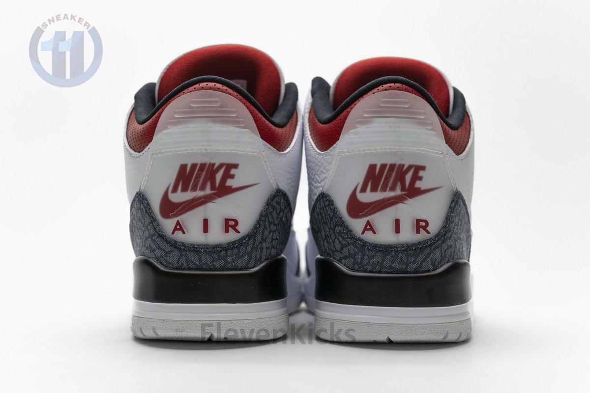 CZ6431-100 Air Jordan 3 Retro Fire Red Denim