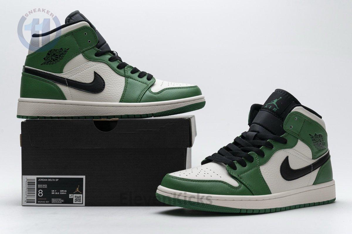 852542-301 Air Jordan 1 Mid Pine Green