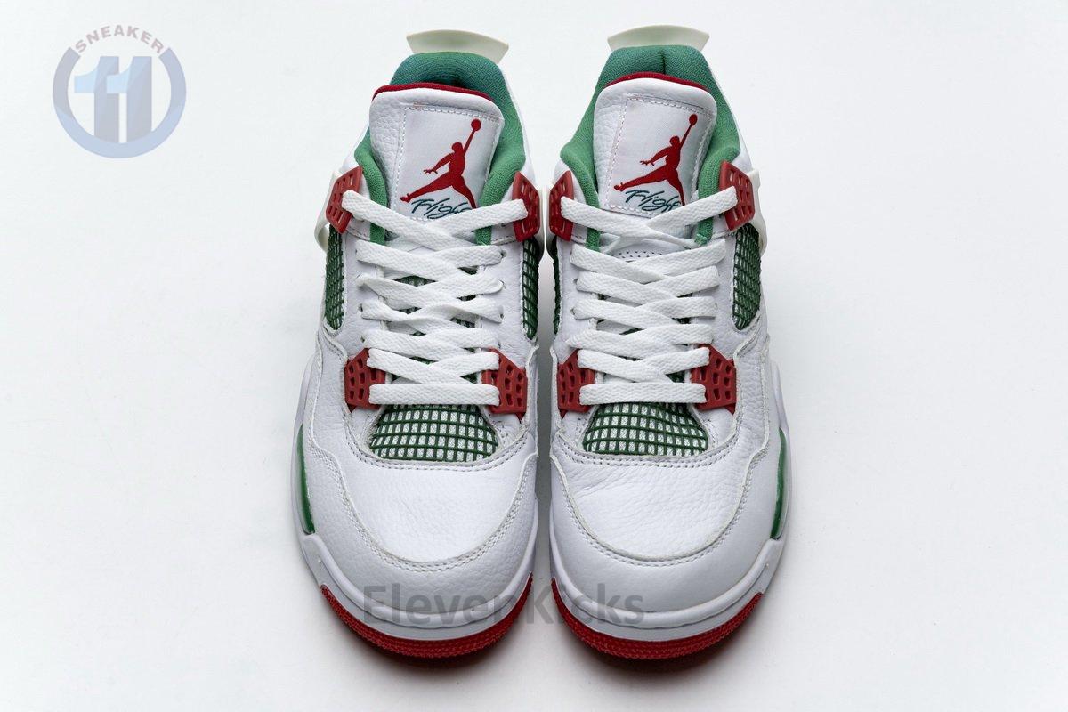 AQ3816-063 Air Jordan 4 Retro White Green Red