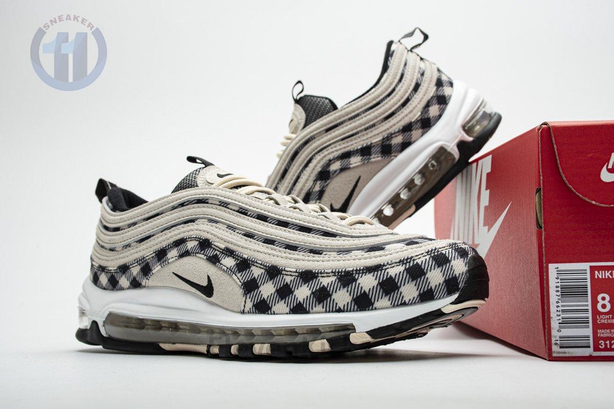 312834-201 Nike Air Max 97 Premium Plaid Light Cream