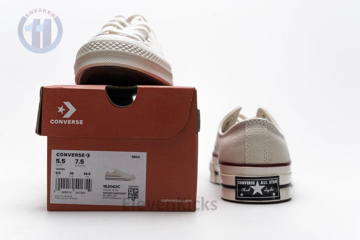 162062C Converse Chuck 70 OX Parchment Garnet Egret
