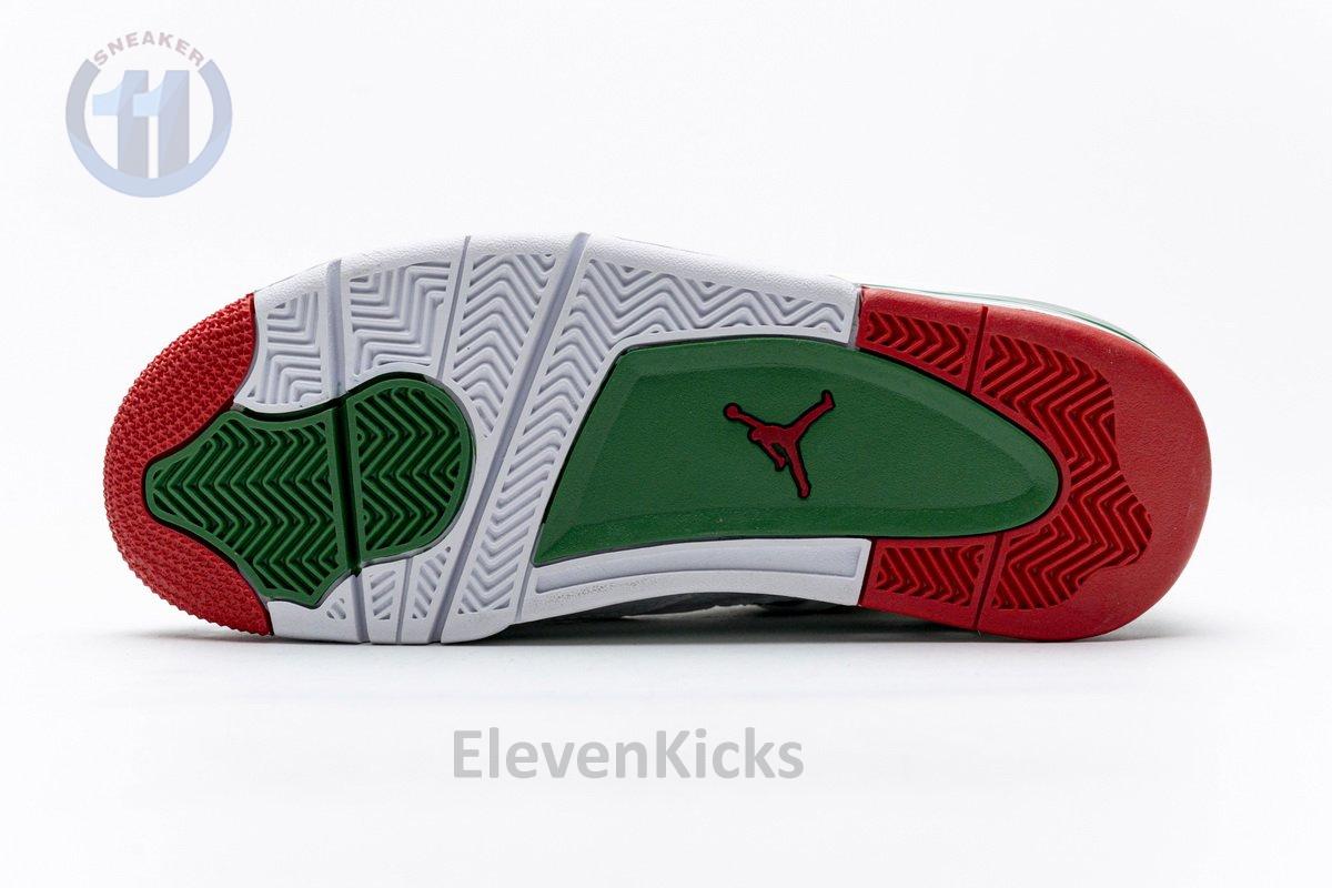 AQ3816-063 Air Jordan 4 Retro White Green Red