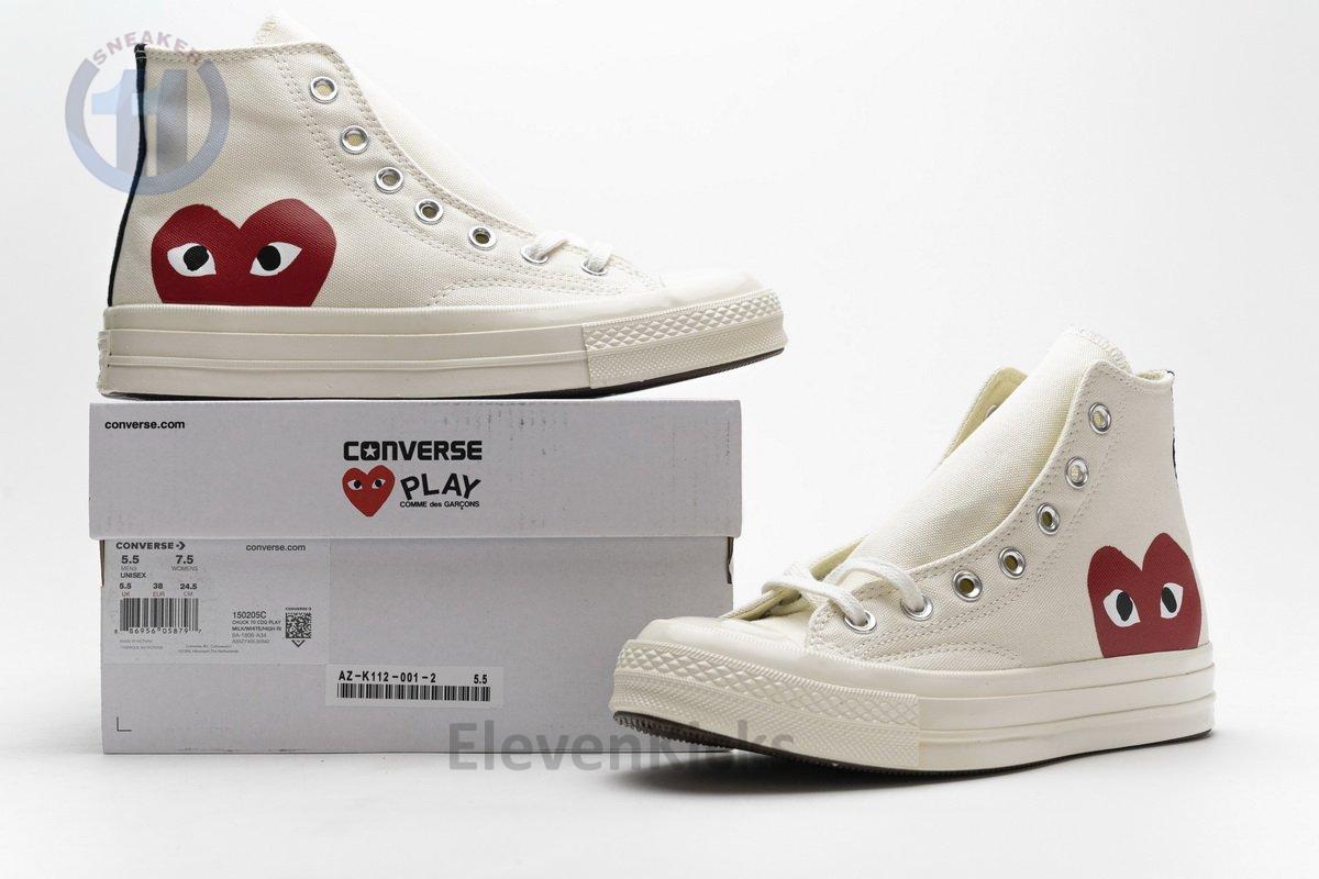150205C CDG Play x Converse Chuck Taylor All Star 70 High Top