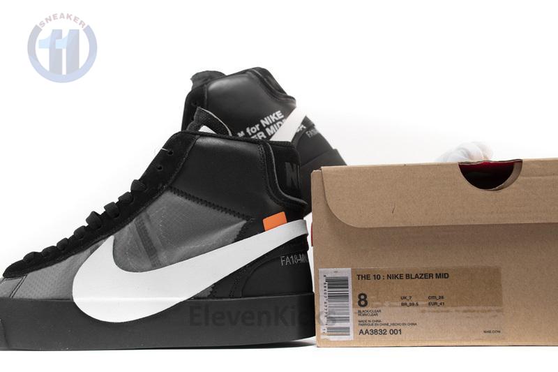 OFF WHITE X Nike Blazer Mid AA3832-001 Black