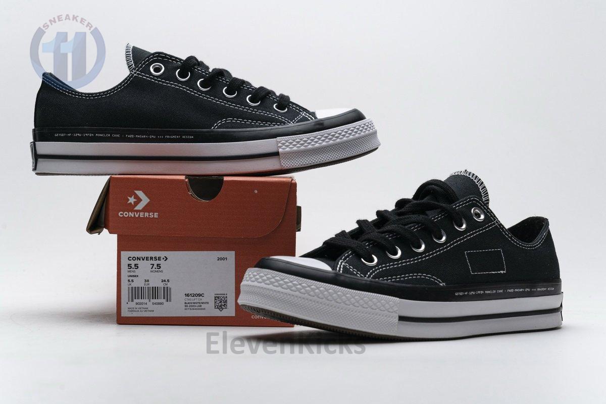 161209C Fragment x Moncler Converse CTAS LIFT OX Black White