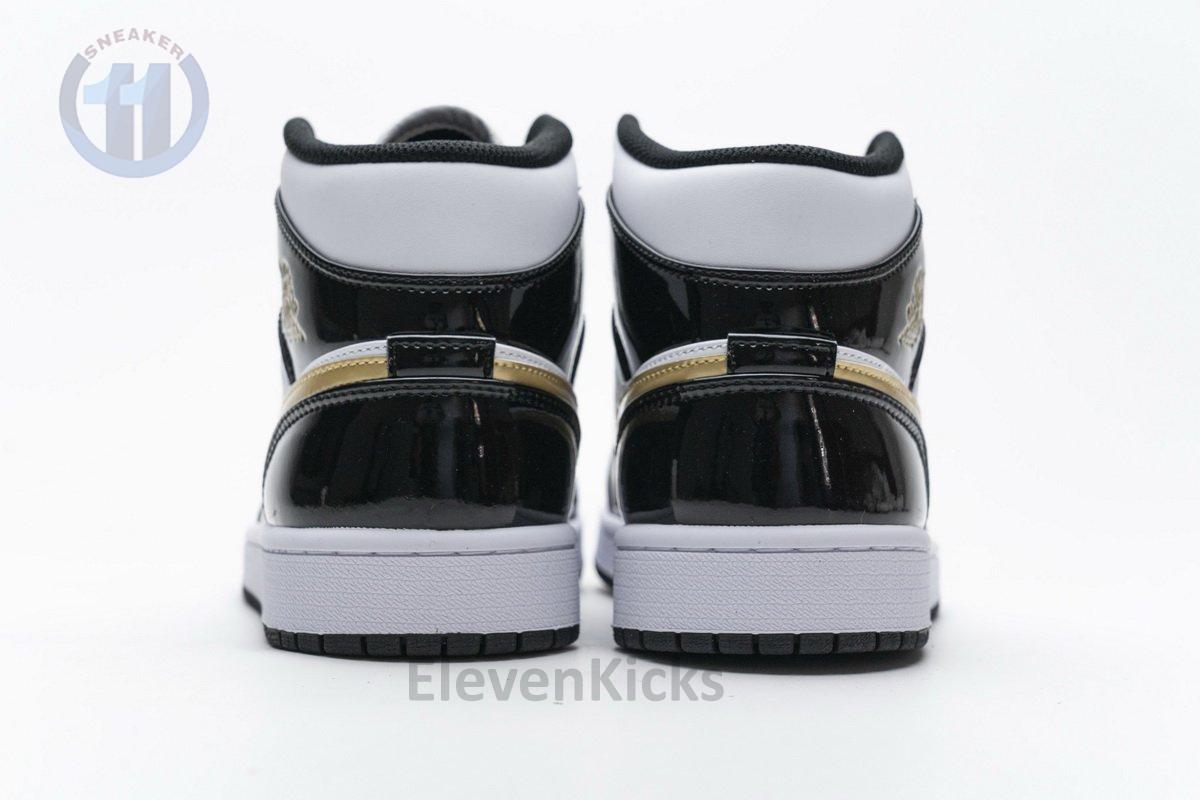 852542-007 Air Jordan 1 Mid Gold Patent Leather
