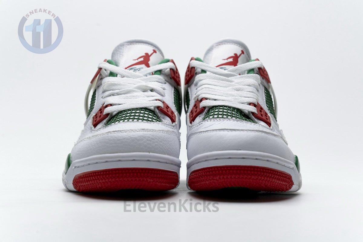 AQ3816-063 Air Jordan 4 Retro White Green Red