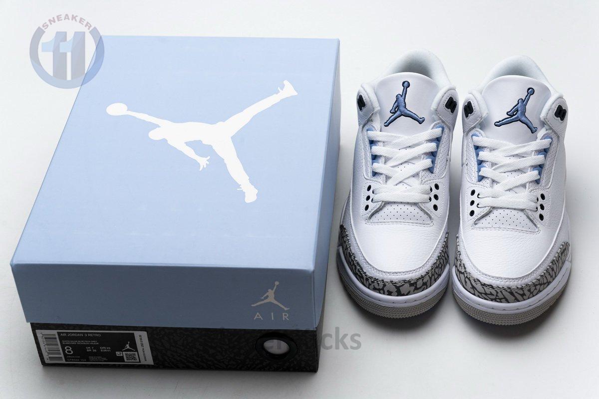 CT8532-104 Air Jordan 3 ‘UNC’