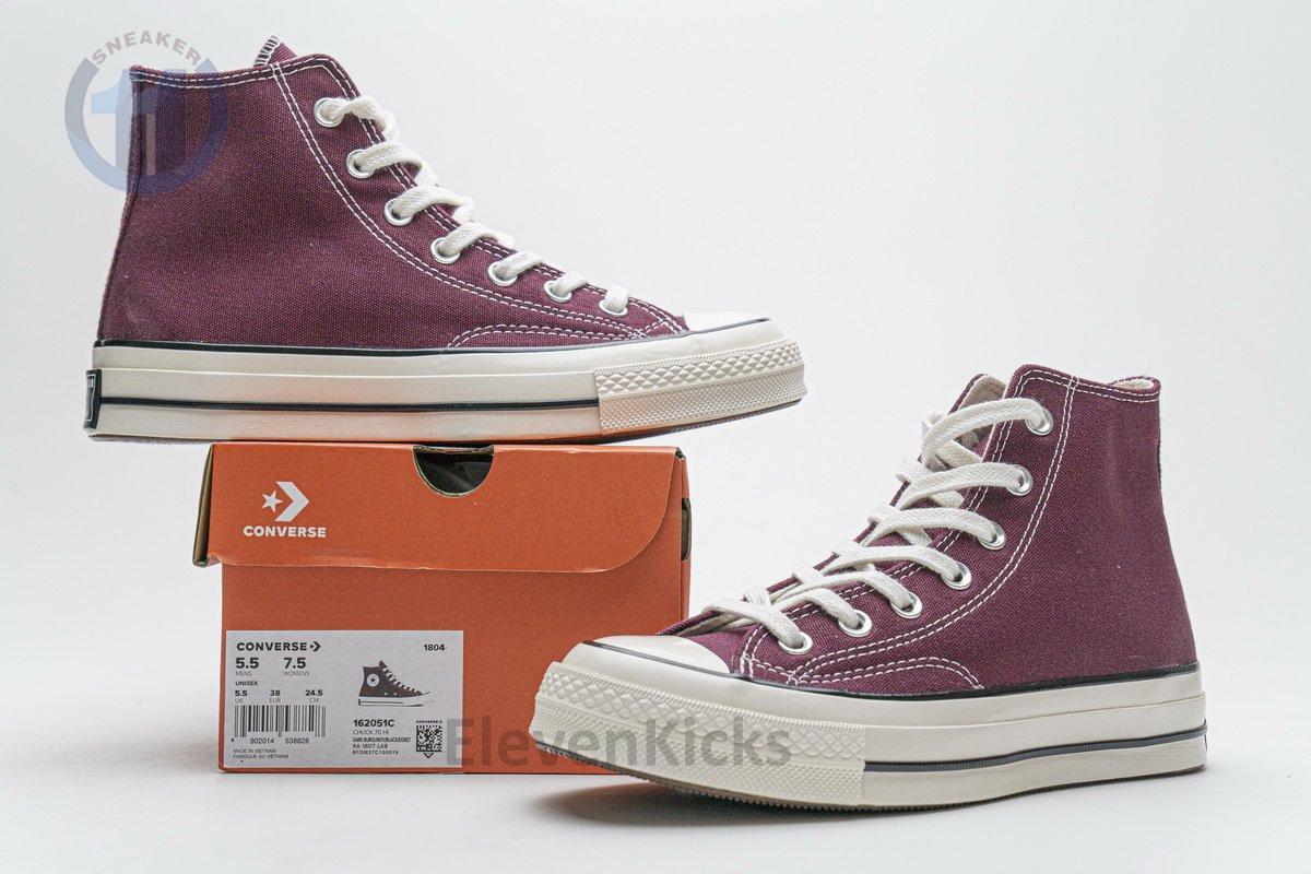 162051C Converse Chuck 70 HI Dark Burgundy Black Egret