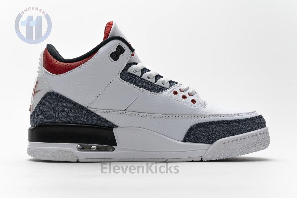 CZ6431-100 Air Jordan 3 Retro Fire Red Denim