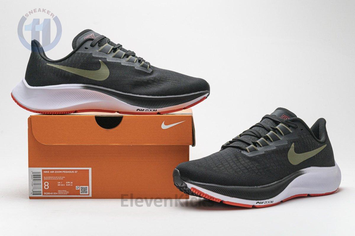 BQ9646-004 Nike Air Zoom Pegasus 37 Black Medium Olive Aqua