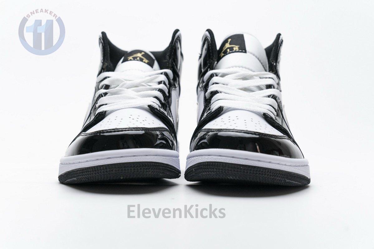 852542-007 Air Jordan 1 Mid Gold Patent Leather