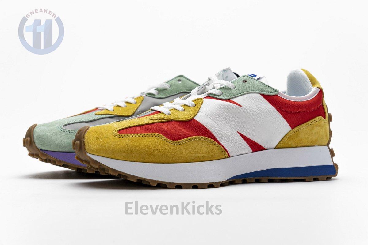 NB327LAB New Balance White Red Yellow