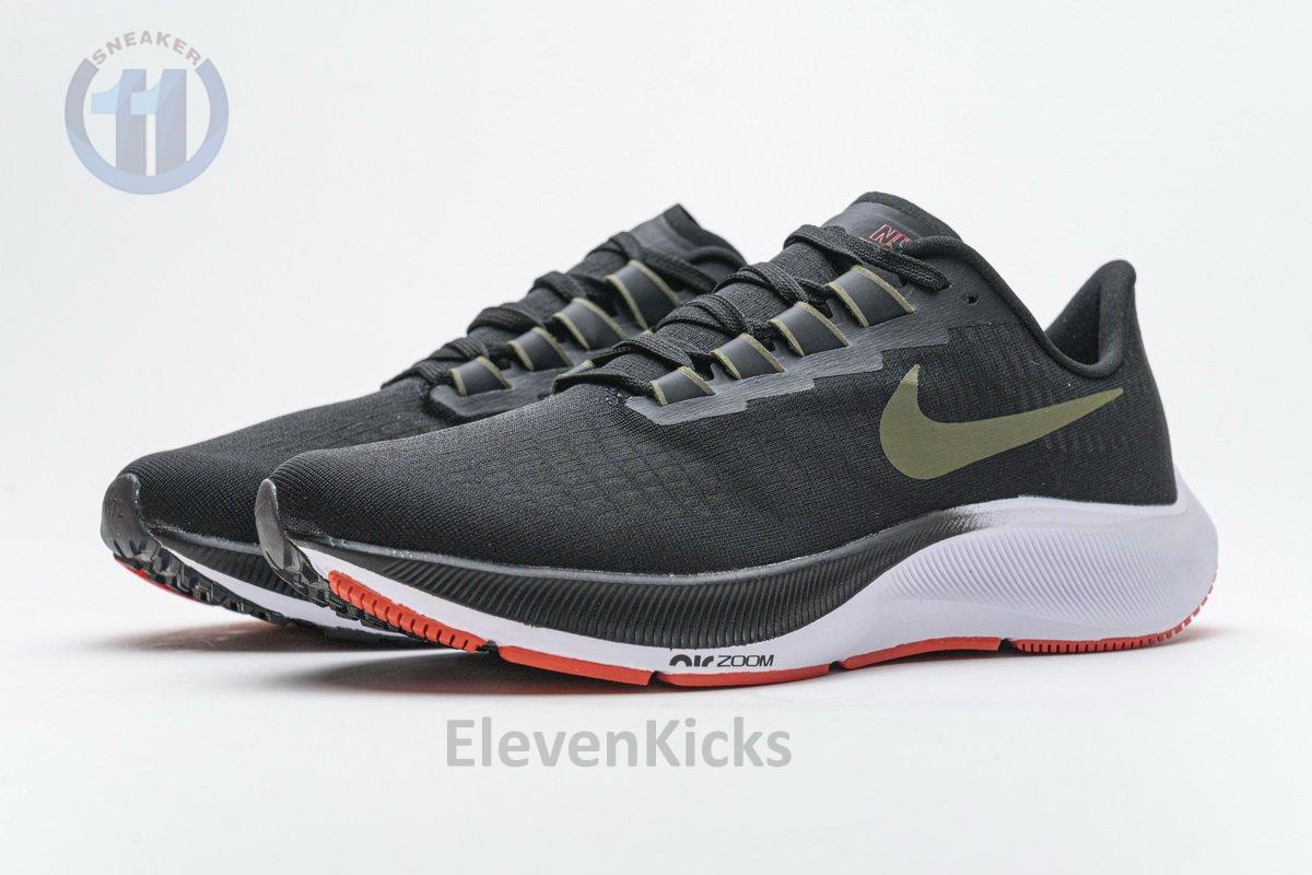 BQ9646-004 Nike Air Zoom Pegasus 37 Black Medium Olive Aqua