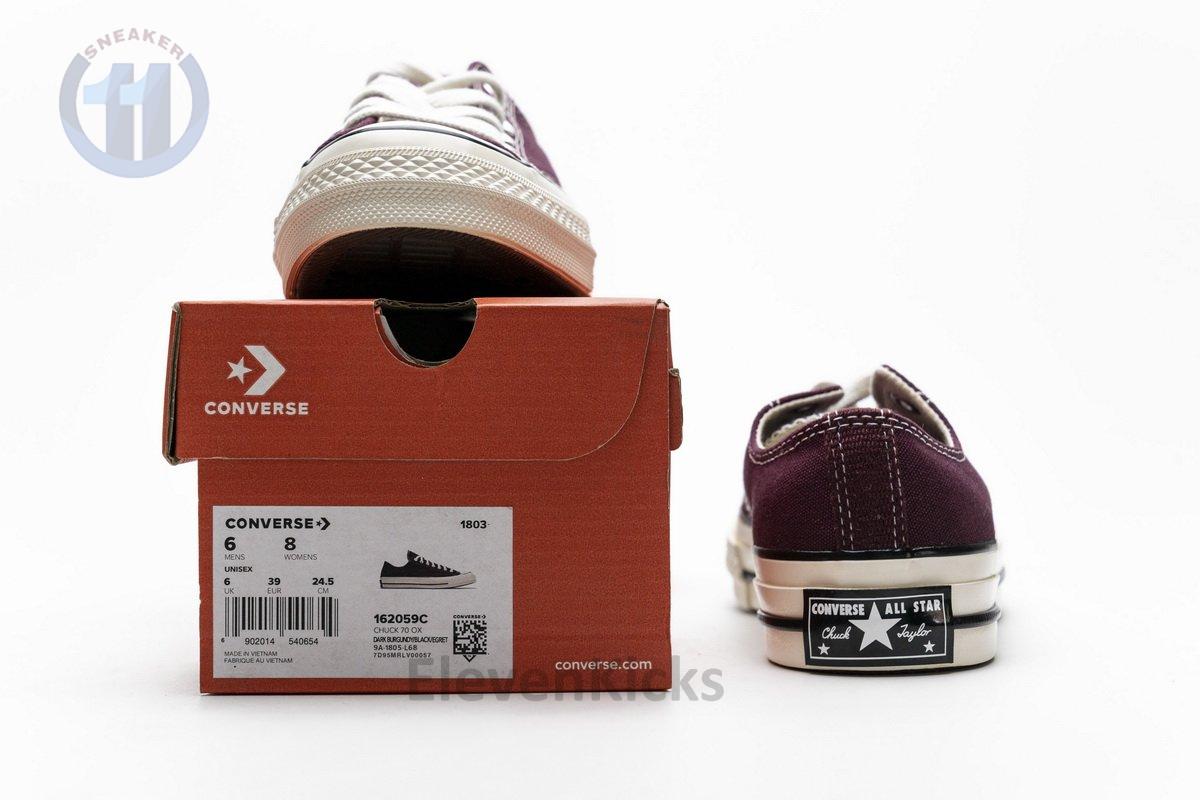 162059C Converse Chuck 70 OX Dark Burgundy Black Egret