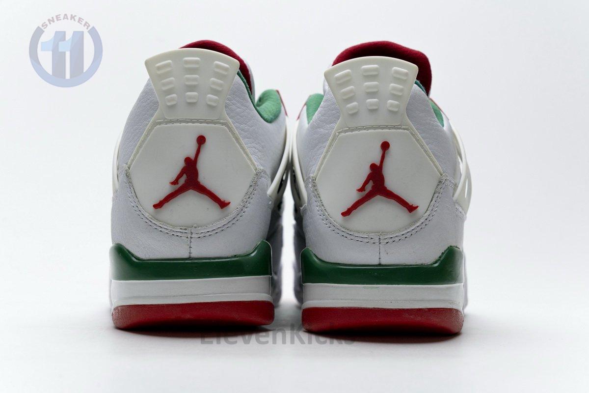 AQ3816-063 Air Jordan 4 Retro White Green Red