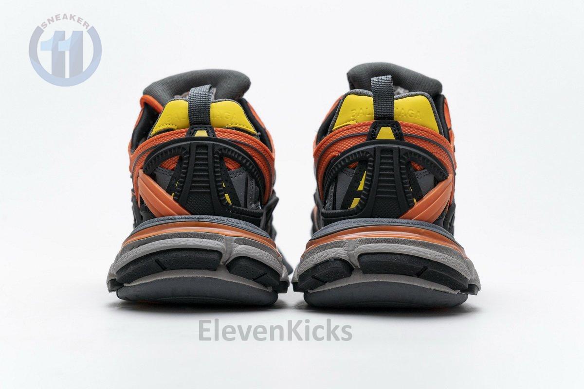 568614 W2GN8 2008 Blenciaga Track 2 Sneaker Black Orange