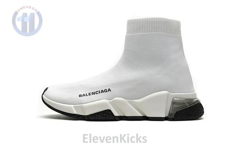Ba*len*cia*ga speed clear sole sneaker white black