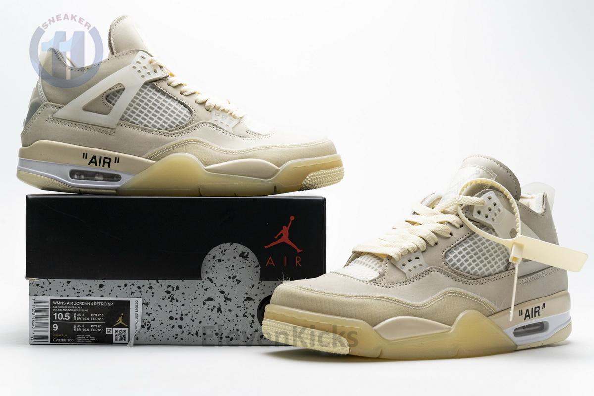 OFF White x Air Jordan 4 Sail