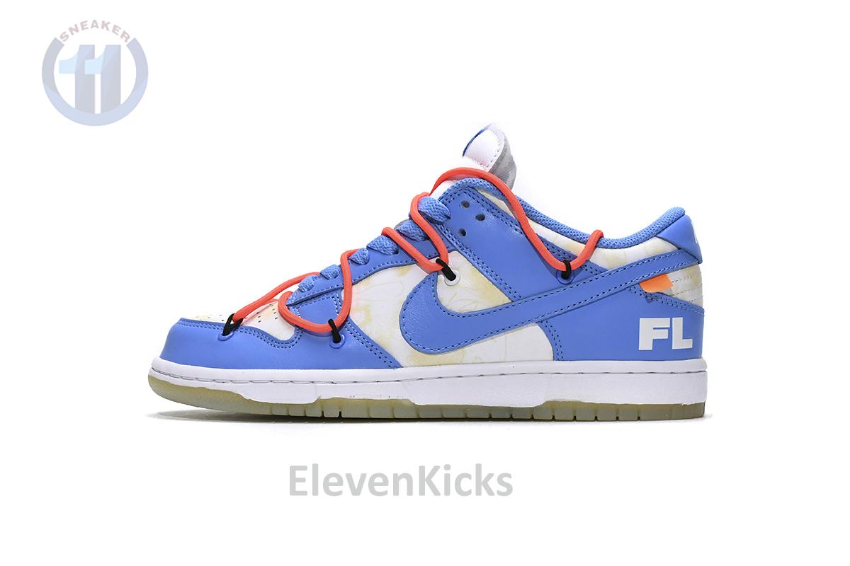 DD0856-403 Off White x Futura x Dunk Low SB UNC