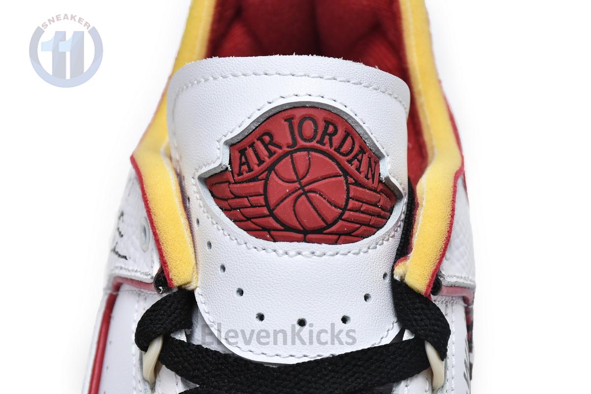 DJ4375-106 Off White x Air Jordan 2 Retro Low SP White and Varsity Red