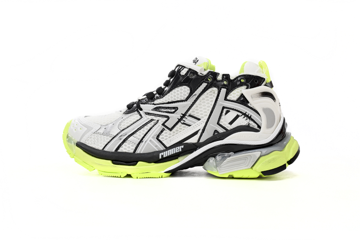 Ba*len*cia*ga runner black, white, and yellow